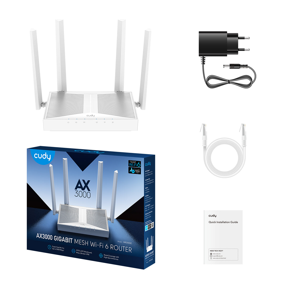 AX3000 Gigabit Mesh Wi-Fi 6 Router